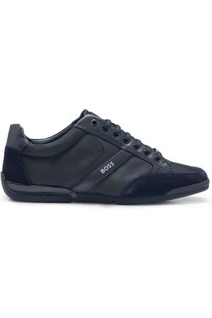 HUGO BOSS Mix Materials Trainers With Suede And Faux Leather
