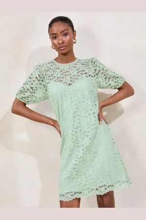 Lipsy London Lace Kortærmet Mini Shift Kjole42