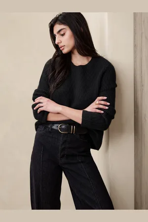 Banana Republic Lucia Cashmere Ribbet TrøjeM