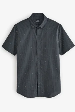 Armani Exchange Pinstripe Logo Tryk SkjorterSmall