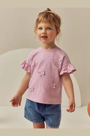Next Short Sleeve Butterfly Appliqué 100% Cotton T-Shirt (3mths-7yrs)5 - 6 år (110 - 116cm)