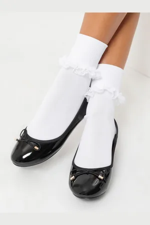 Lipsy London Metal Sløjfe Skole Ballet Pumps