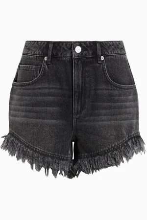 AllSaints AllSaints Astrid Fray 100% Cotton Shorts56