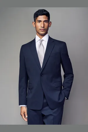 Next Slim Fit Wool Blend Stribet Jakkesæt Jakke58 Regular (UK 48 R)
