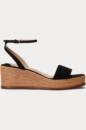 Ralph Lauren Leona Suede Platform Heeled Espadrilles