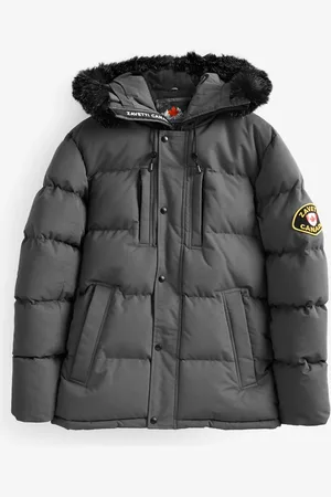Zavetti Canada Herre Oshawa 2.0 Puffer Parka Jakke med aftagelig pelsM