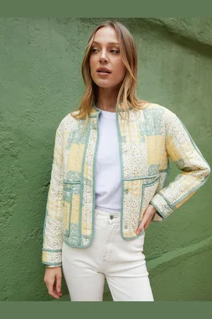 Threadbare Blomster Patchwork Vatteret jakke42