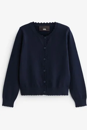 Next Cotton Rich Scalloped Edge School Cardigan (3-16yrs)15 år (170cm)