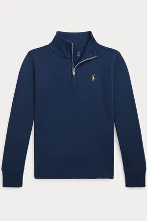 Ralph Lauren Drenge Grå 100% Bomuld Kvart Zip Sweatshirt6 år (116cm)
