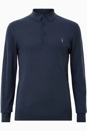 AllSaints Allsaints Mode Merino Longsleeve Polo-skjorterL
