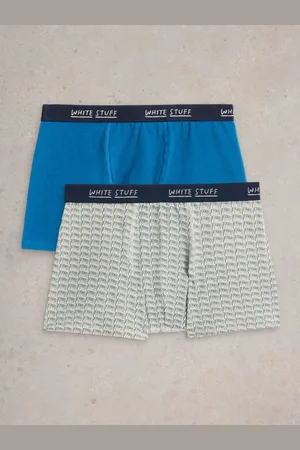 White Stuff Plain & Print Boxers 2 PackXL