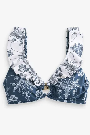 Laura Ashley Frill Plunge Bikini Top42
