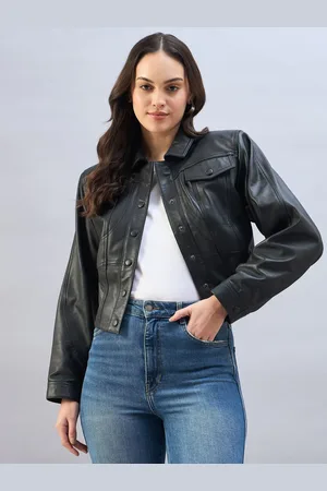 Urban Code Fitted Leather Trucker Jacket44
