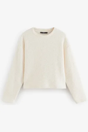Next Tekstureret Boucle Heavyweight Rund hals TrøjeXXL