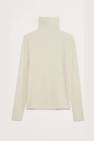 Banana Republic Luxe Uld-Blend Albue-ærmet TopMiddel