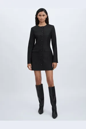 Anna Quan Skræddersyet / tætsiddende Knapper Mini Kjole34