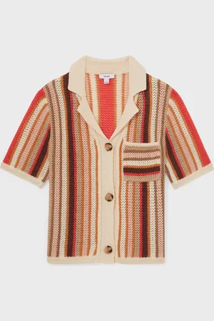Reiss Candy Striped Knit Shirtlarge