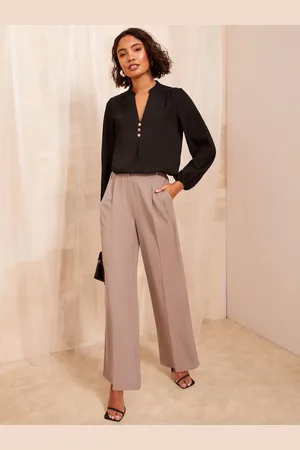 Friends Like These Long Sleeve Button Notch Neck Blouse36