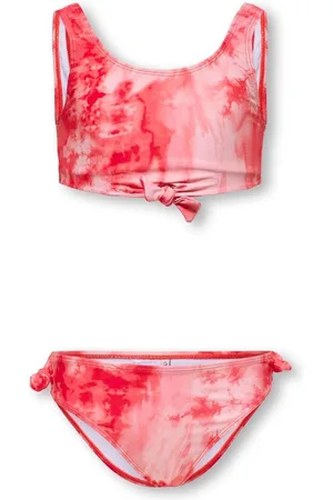ONLY Pink Tie Dye Knit Detail Bikini Set146152cm