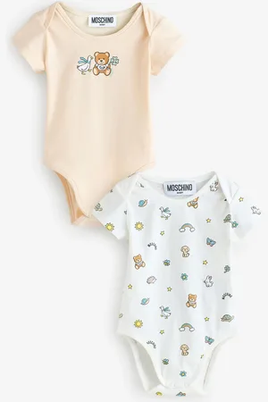 Moschino Baby Logo Bodysuits 2 Pack With Giftbox8086cm