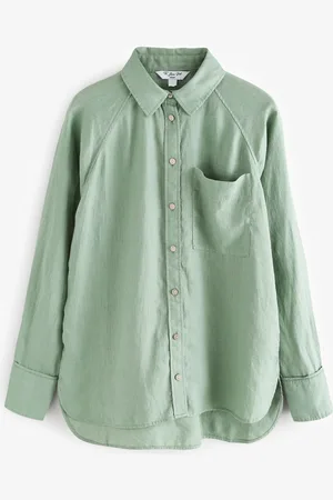 Next 100% Linen Button Down Relaxed Long Sleeve Shirt40