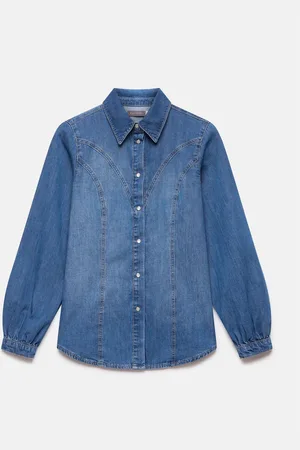 mint&berry Indigo Denim Western 100% Cotton Shirt36