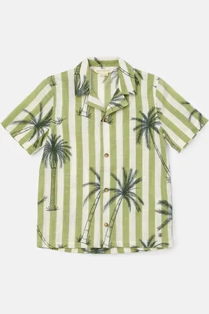 Angel & Rocket Jamie Palm Print Resort 100% Cotton Shirt9 år (134cm)