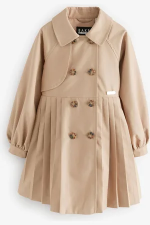 Ted Baker Natural Tan Pleated Mac9 år (134cm)