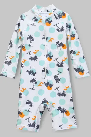 Angel & Rocket Brody Blue Sunsafe Print Toddler Swimsuit7480cm
