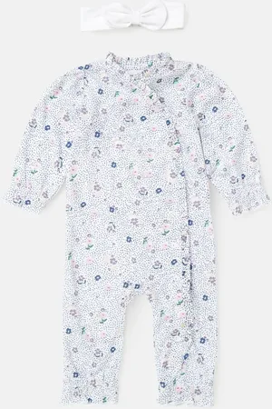 Angel & Rocket Danni Spot Floral Print Babygrow & Headband3 - 6 måneder (62 - 68cm)