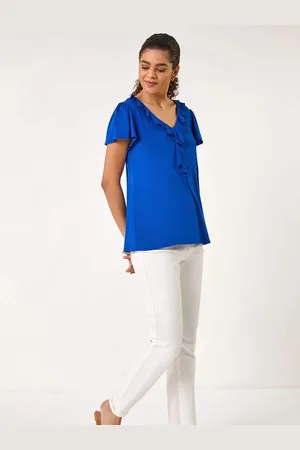 Roman Ruffle Front Stretch Top44