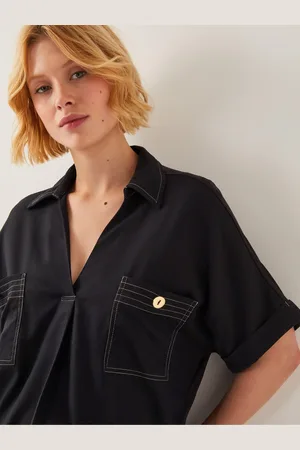 Monsoon Feyn Short Sleeve Utility TopMiddel