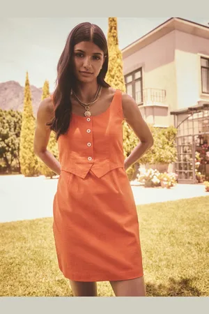 Next 100% Cotton Sleeveless Waistcoat Mini Dress46høj
