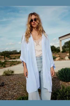 Next Longline Embroidered Kimono Cover-Upmedium