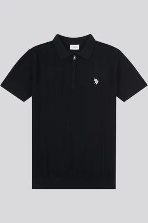 U.S. Polo Assn. U. S. Polo Assn. Mens Zip Knit Polo ShirtStor