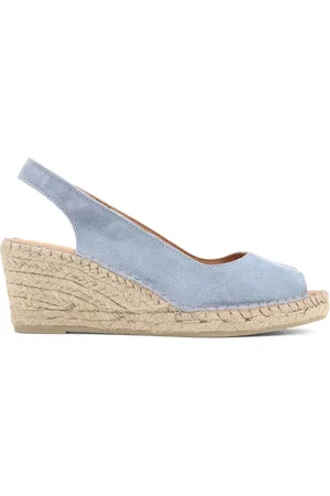 JONES BOOTMAKER Blå Rosanna Slingback Kilehæle