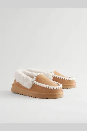 Next Suede Stitch Moccasin Slippers