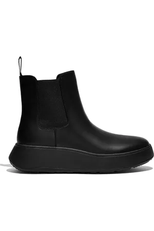 FitFlop Leather F-Mode Flatform Chelsea Boots