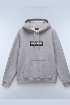 Napapijri Grey Box Logo HættetrøjeStor