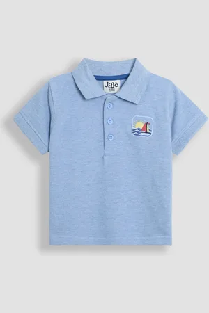 JoJo Maman Bébé Beach Embroidered Badge Polo Shirt110116cm