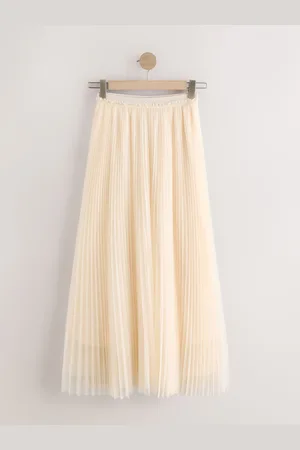 Next Pleated Mesh Tulle Maxi Skirt