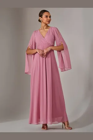 Jolie Moi Chiffon Cap Sleeve Maxi Dress46