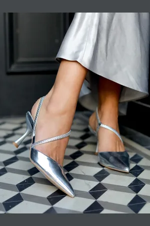 Linzi Allie Wrap Around Slingback Stiletto Courtsko og hæle