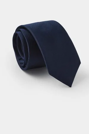 SAVILE ROW Navy Fine Twill Skinny Silk SlipsEN