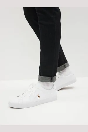 Ralph Lauren Hvid Longwood Læder Trainer