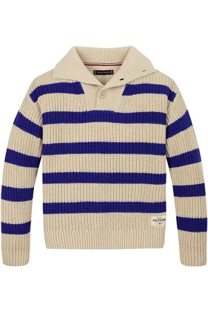 Tommy Hilfiger Stribet Mock Neck Trøje10 år (140cm)