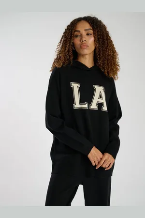 South Beach LA Knit Rib Hem HoodieM
