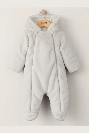 Mamas & Papas Grey Faux Fur Pramsuit9 - 12 måneder (74 - 80cm)