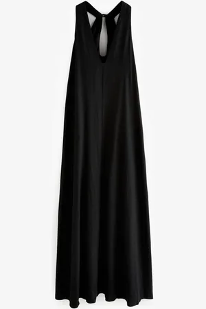 Next Halterneck Maxi Dress with Linen48 Petite