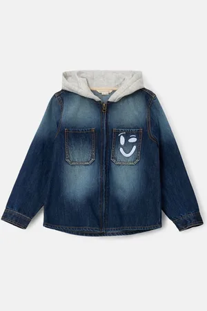 Angel & Rocket Smile Denim Overshirt Med Hætte140146cm